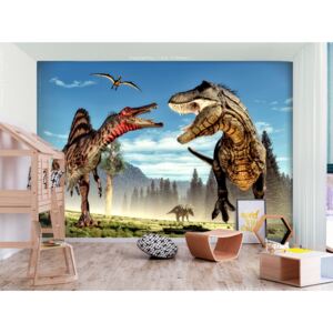Wall mural For Children: Fighting Dinosaurs