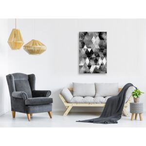 Canvas Print For Teenagers: Black and White Diamonds (1 Part) Vertical