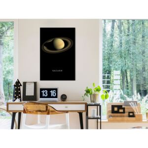 Canvas Print Minimalist: Saturn (1 Part) Vertical