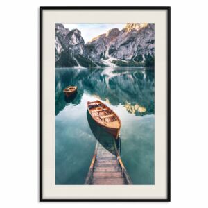 Poster Boats In Dolomites [Poster]