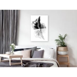 Canvas Print Black and White: Black And White Palm (1 Part) Vertical