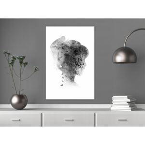 Canvas Print Black and White: Open Mind (1 Part) Vertical