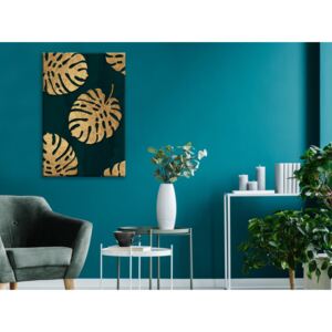 Canvas Print Trees: Leaves of Luxury (1 Part) Vertical