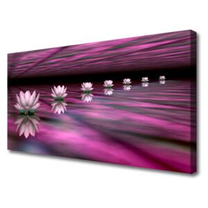 Canvas Wall art Flowers floral pink 100x50 cm