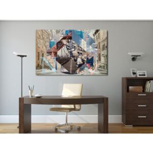 Canvas Print New York: Swirling New York (1 Part) Wide