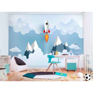 Wall mural For Children: Rocket in the Clouds