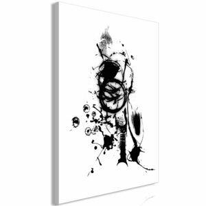 Canvas Print Black and White: Naughty Thoughts (1 Part) Vertical
