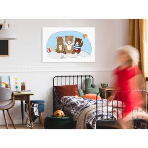 Canvas Print For Children: Teddy Bears on the Beach (1 Part) Wide