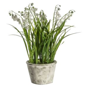 Faux Potted Lily of the Valley, Large