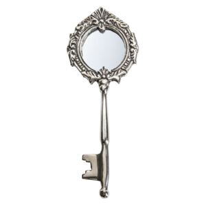 Maxine Antique Style Key Shape Hand Mirror in Nickel