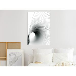 Canvas Print Black and White: Time Curve (1 Part) Vertical