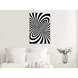 Canvas Print Black and White: Deep Hypnosis (1 Part) Vertical