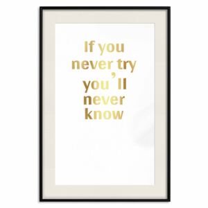 Deco Poster If You Never Try You'll Never Know [Deco Poster - Gold]