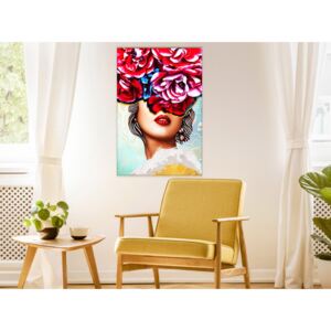 Canvas Print Abstract: Sweet Lips (1 Part) Vertical