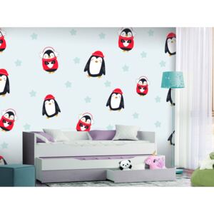 Wall mural For Children: Brawling Penguins