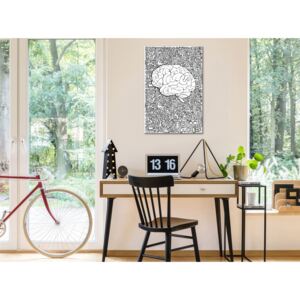 Canvas Print Black and White: Pure Mind (1 Part) Vertical