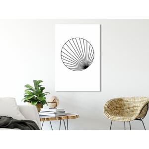 Canvas Print Black and White: Abstract Circle (1 Part) Vertical