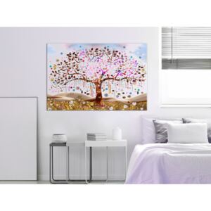 Canvas Print Coloured: Shiny Tree (1 Part) Wide