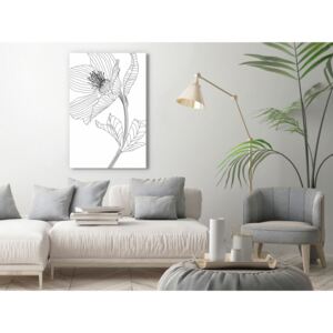 Canvas Print Black and White: Spring Sketch (1 Part) Vertical