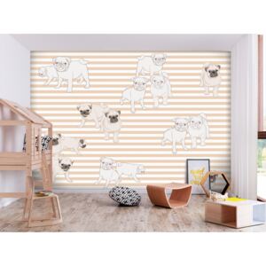 Wall mural For Children: Playful Dogs
