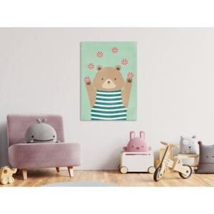 Canvas Print For Children: Juggling Bear (1 Part) Vertical