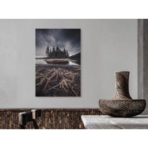 Canvas Print Landscapes: Wooded Island (1 Part) Vertical
