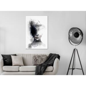 Canvas Print Black and White: Cosmic Thought (1 Part) Vertical