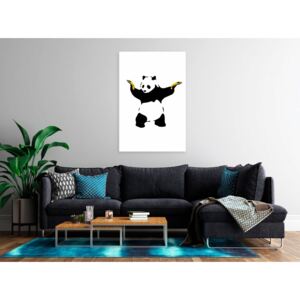 Canvas Print For Teenagers: Panda with Guns (1 Part) Vertical