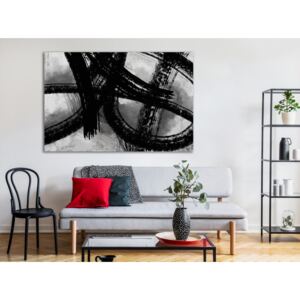 Canvas Print Black and White: Painter's Traces (1 Part) Wide