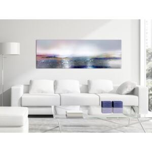Canvas Print Abstract: Silvery Landscape (1 Part) Narrow