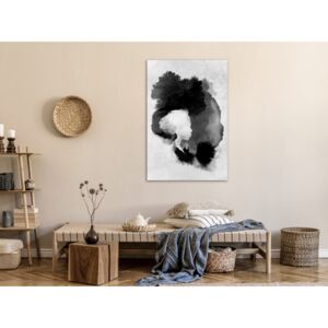 Canvas Print Black and White: Painted By Light (1 Part) Vertical