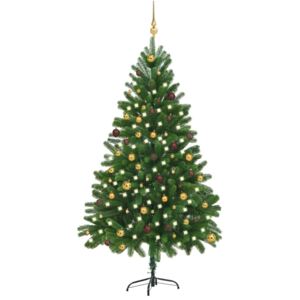 Artificial Christmas Tree with LEDs&Ball Set 210 cm Green