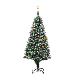 Artificial Christmas Tree with LEDs&Ball Set&Pinecones 240 cm
