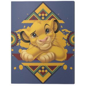 Canvas Print The Lion King - Simba Tribal Pattern, (60 x 80 cm)
