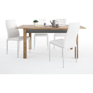Havana Dining Table with White 4 Chairs