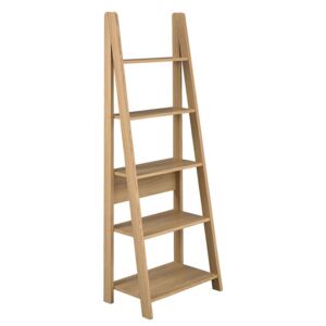 Tiva Oak Finish Ladder Bookcase