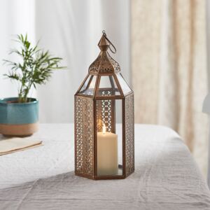 Asilah Artisan Moroccan Lantern wtih TruGlow® Candle