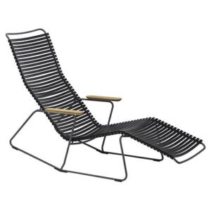 Click Reclining chair - Plastic & bamboo armrests by Houe Black