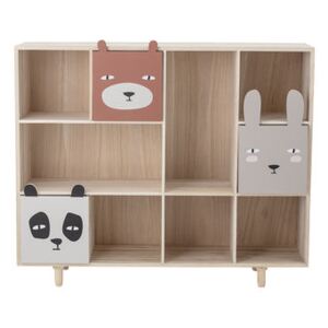 Animaux Bookcase - / 3 drawers - L 107 x H 94 cm by Bloomingville Multicoloured