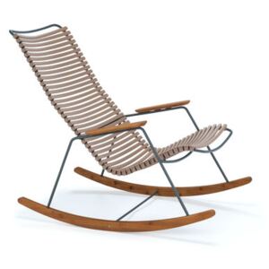 Click Rocking chair - / Plastic & bamboo by Houe Beige
