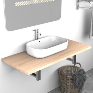 VidaXL Bathroom Wall Shelf for Basin Oak 90x40x16.3 cm