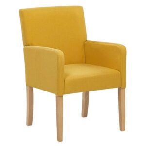 Beliani Fabric Dining Chair Yellow ROCKEFELLER