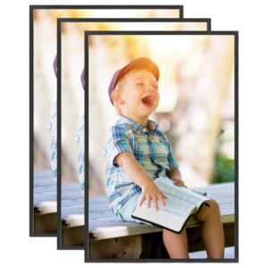 Photo Frames Collage 3pcs for Wall or Table Black 21x29.7cm MDF
