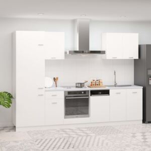 VidaXL 7 Piece Kitchen Cabinet Set White Chipboard