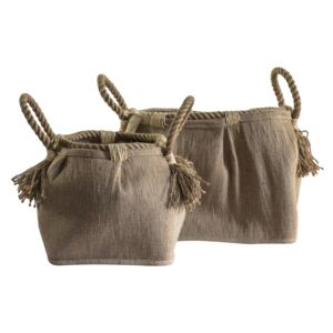 Abeni Woven Seagrass Baskets, Set of Two