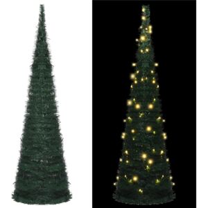 Pop-up String Artificial Christmas Tree with LED Green 150 cm