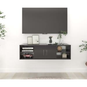 Wall Shelf Grey 102x30x29 cm Chipboard