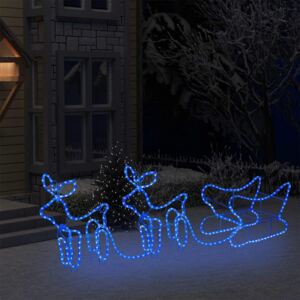 Blue LED Christmas Reindeer & Sleigh
