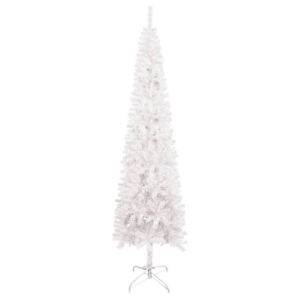 Slim White Christmas Tree With Stand