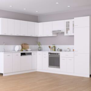 VidaXL 14 Piece Kitchen Cabinet Set White Chipboard